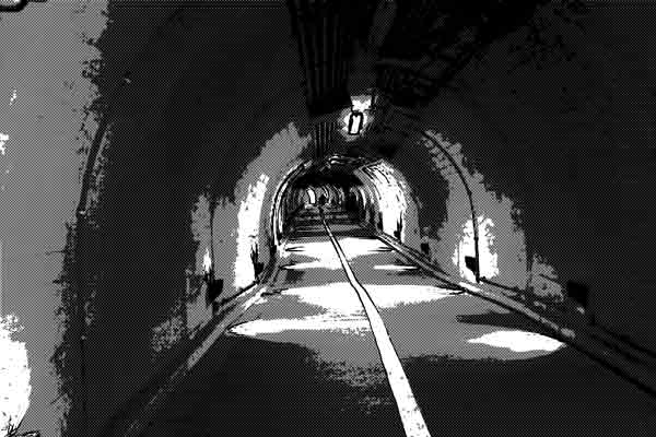 トンネル内で見かけた手招きする少年